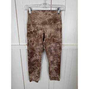 Lululemon Nylon Leggings Size 6 Brown/White New - Women